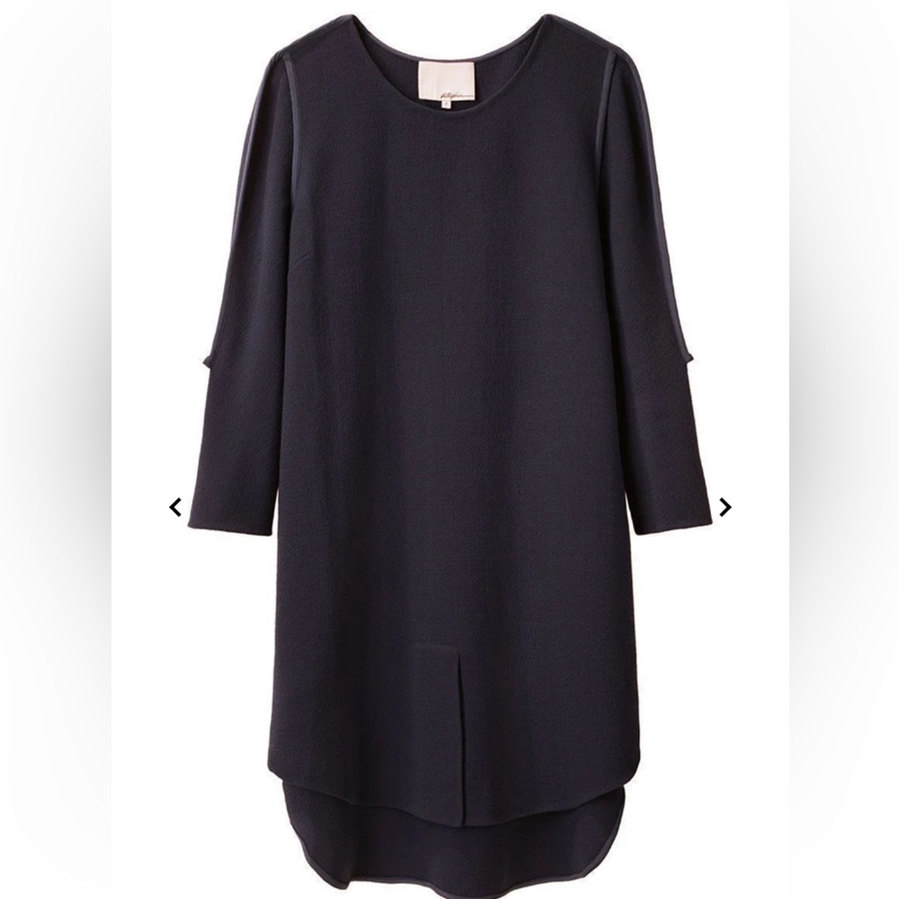3.1 Phillip Lim Framed Silhouette Long Sleeve Navy Dress with pockets sz 4 - Picture 5 of 10